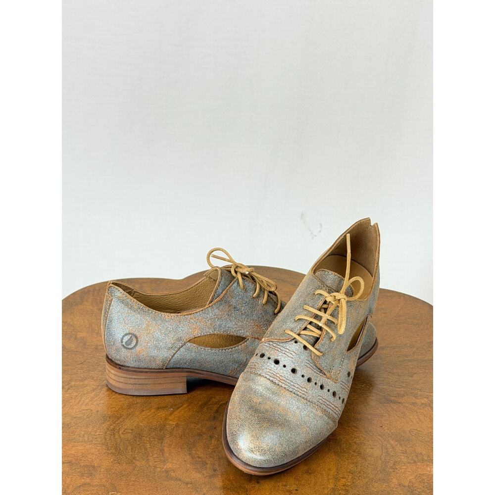 NIB Casta Fargo Lace Up Distressed Leather Loafer Tie Shoe #0358 EU 39